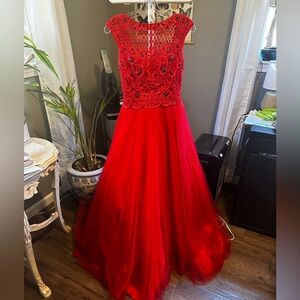 Madison James Red Prom Dress